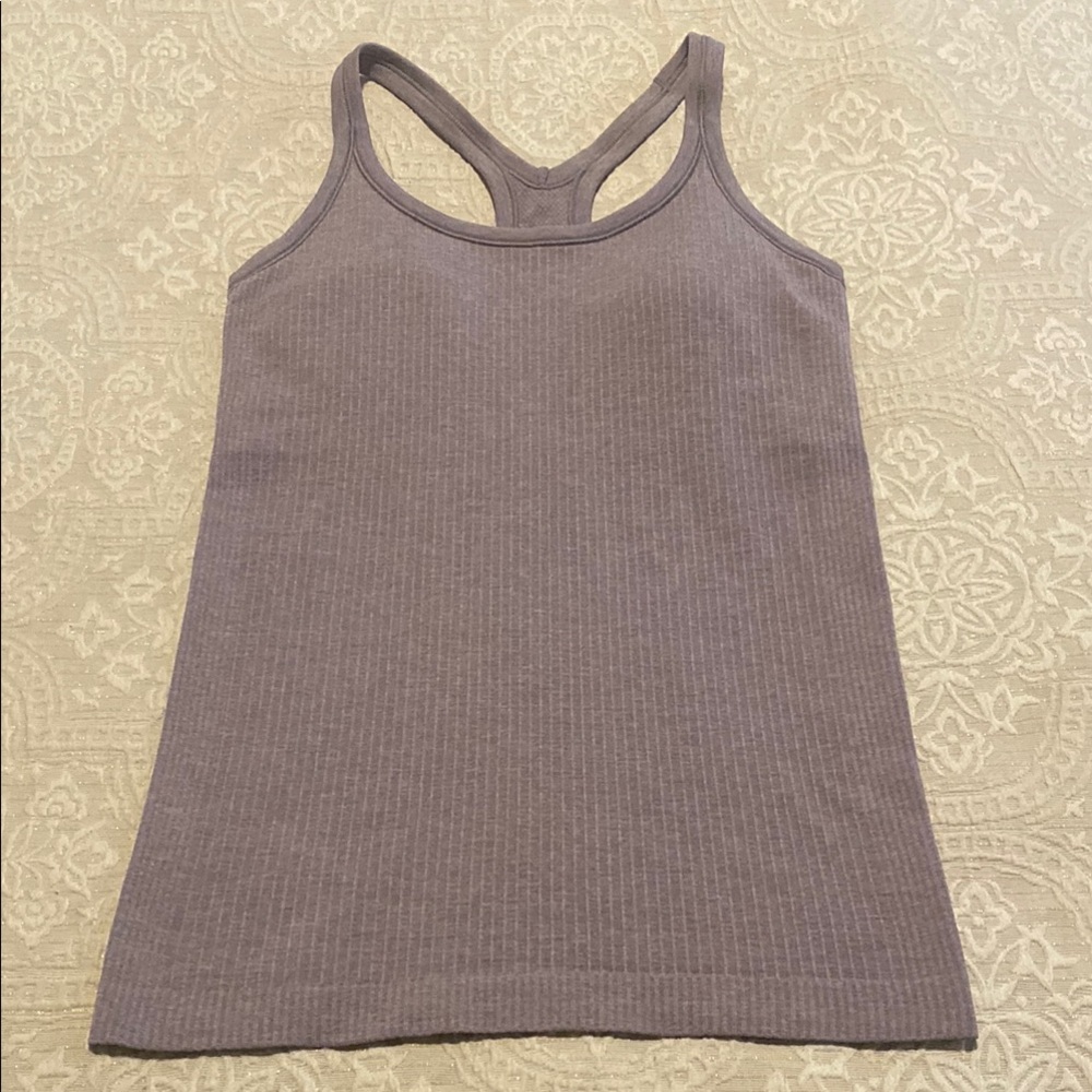 Lululemon Athletica Gray Ribbed Tank Top